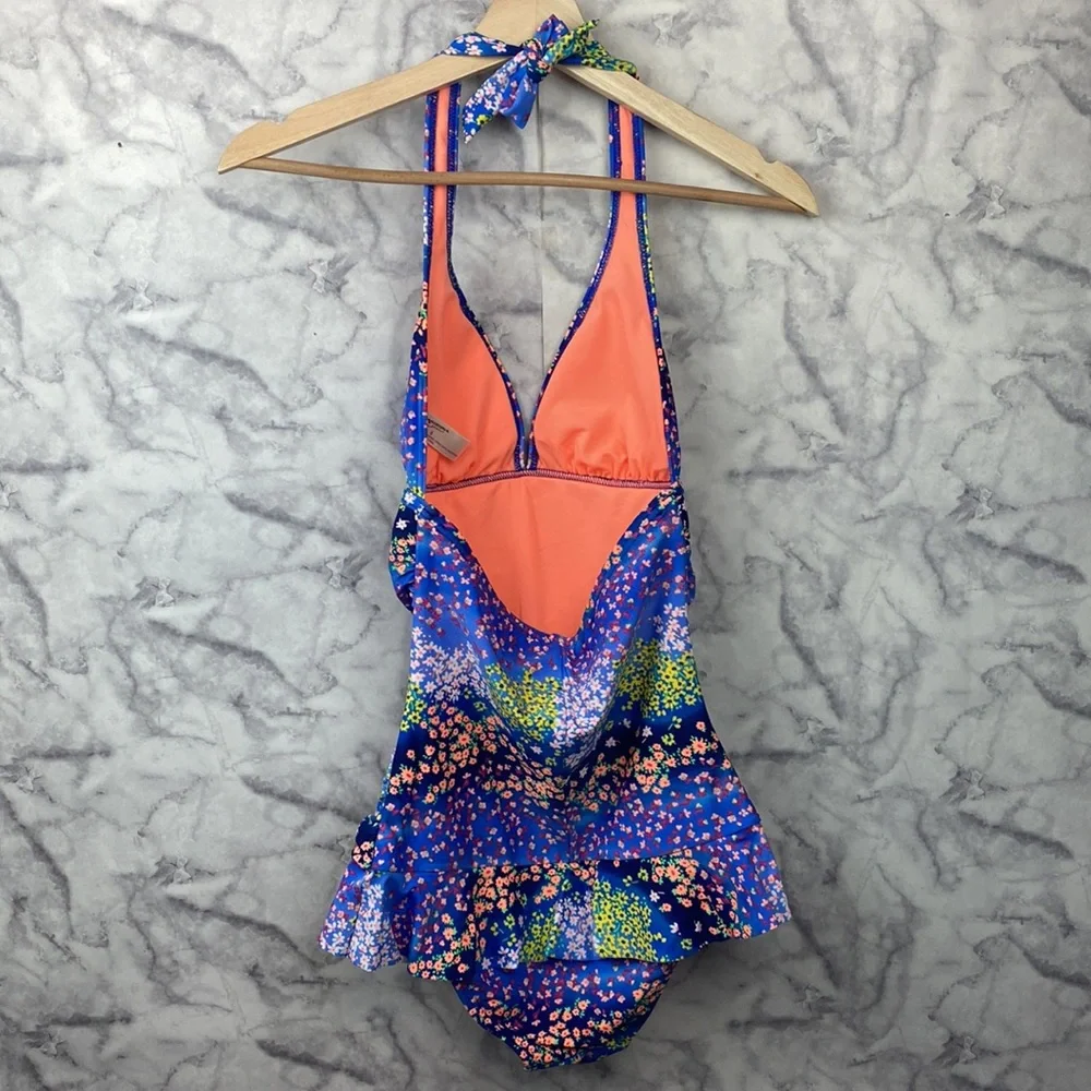 Neon Floral One Piece Swimsuit